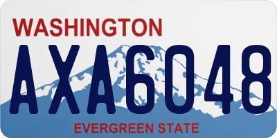 WA license plate AXA6048