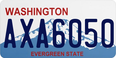 WA license plate AXA6050
