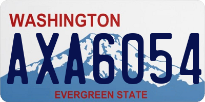 WA license plate AXA6054