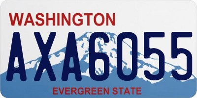 WA license plate AXA6055