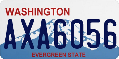 WA license plate AXA6056