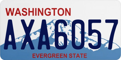 WA license plate AXA6057