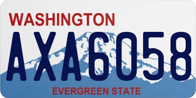WA license plate AXA6058