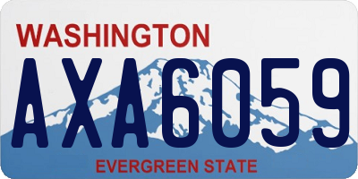 WA license plate AXA6059