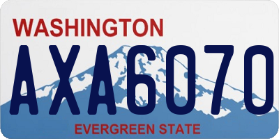 WA license plate AXA6070