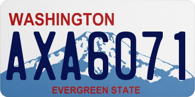 WA license plate AXA6071