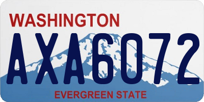 WA license plate AXA6072