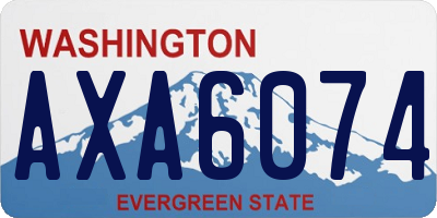 WA license plate AXA6074