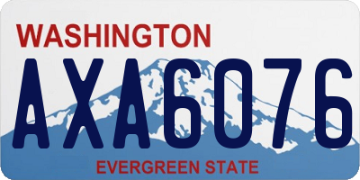 WA license plate AXA6076