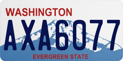 WA license plate AXA6077