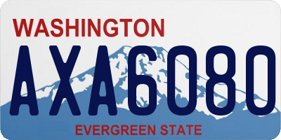 WA license plate AXA6080