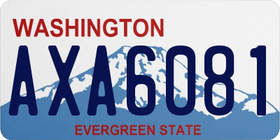 WA license plate AXA6081