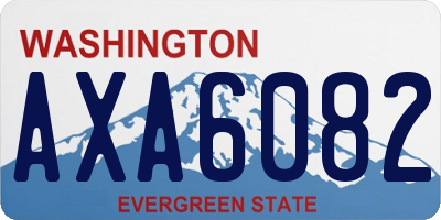 WA license plate AXA6082