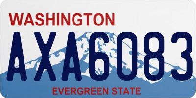 WA license plate AXA6083
