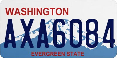 WA license plate AXA6084
