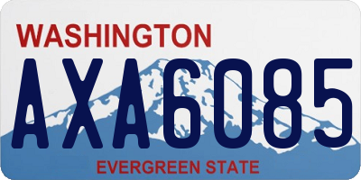 WA license plate AXA6085
