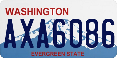 WA license plate AXA6086