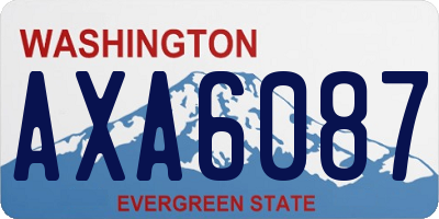 WA license plate AXA6087