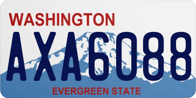 WA license plate AXA6088