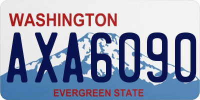 WA license plate AXA6090