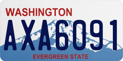 WA license plate AXA6091