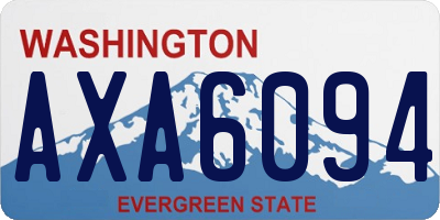 WA license plate AXA6094