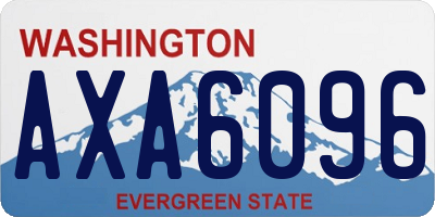 WA license plate AXA6096