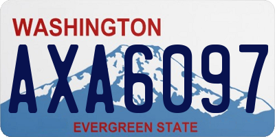 WA license plate AXA6097