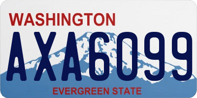 WA license plate AXA6099