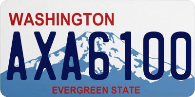 WA license plate AXA6100