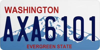 WA license plate AXA6101