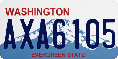 WA license plate AXA6105