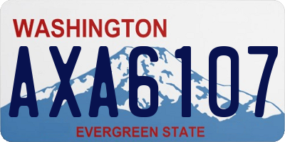 WA license plate AXA6107