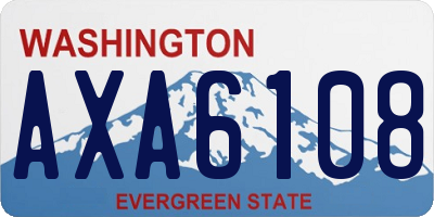 WA license plate AXA6108