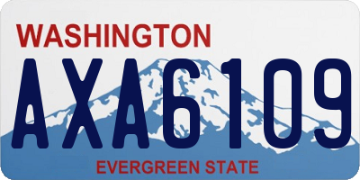 WA license plate AXA6109