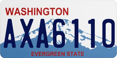 WA license plate AXA6110