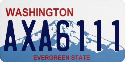 WA license plate AXA6111