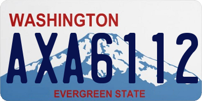 WA license plate AXA6112