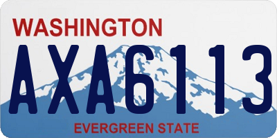 WA license plate AXA6113