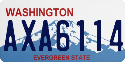 WA license plate AXA6114