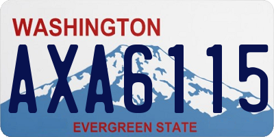 WA license plate AXA6115
