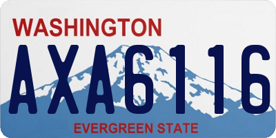 WA license plate AXA6116