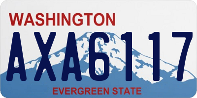 WA license plate AXA6117