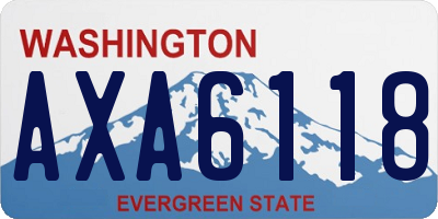 WA license plate AXA6118