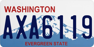 WA license plate AXA6119