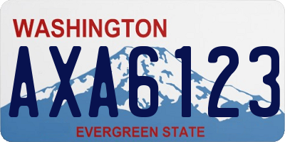 WA license plate AXA6123