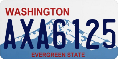 WA license plate AXA6125