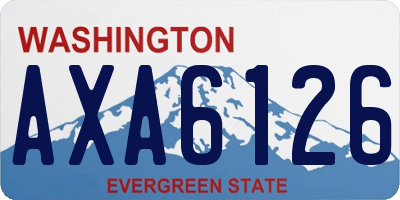 WA license plate AXA6126