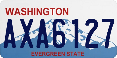 WA license plate AXA6127