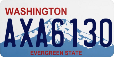 WA license plate AXA6130